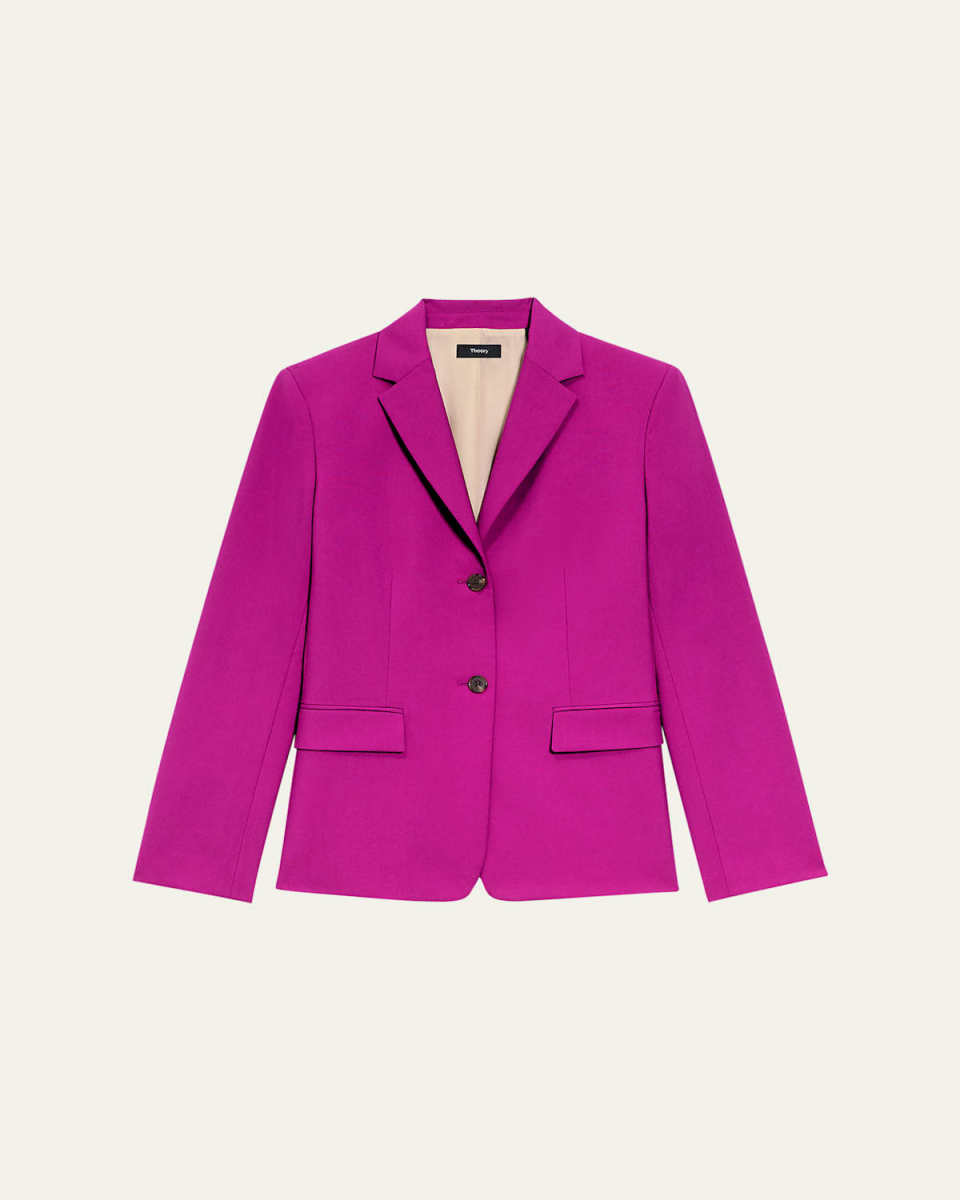 Traceable Wool Slim Single-Breasted Blazer